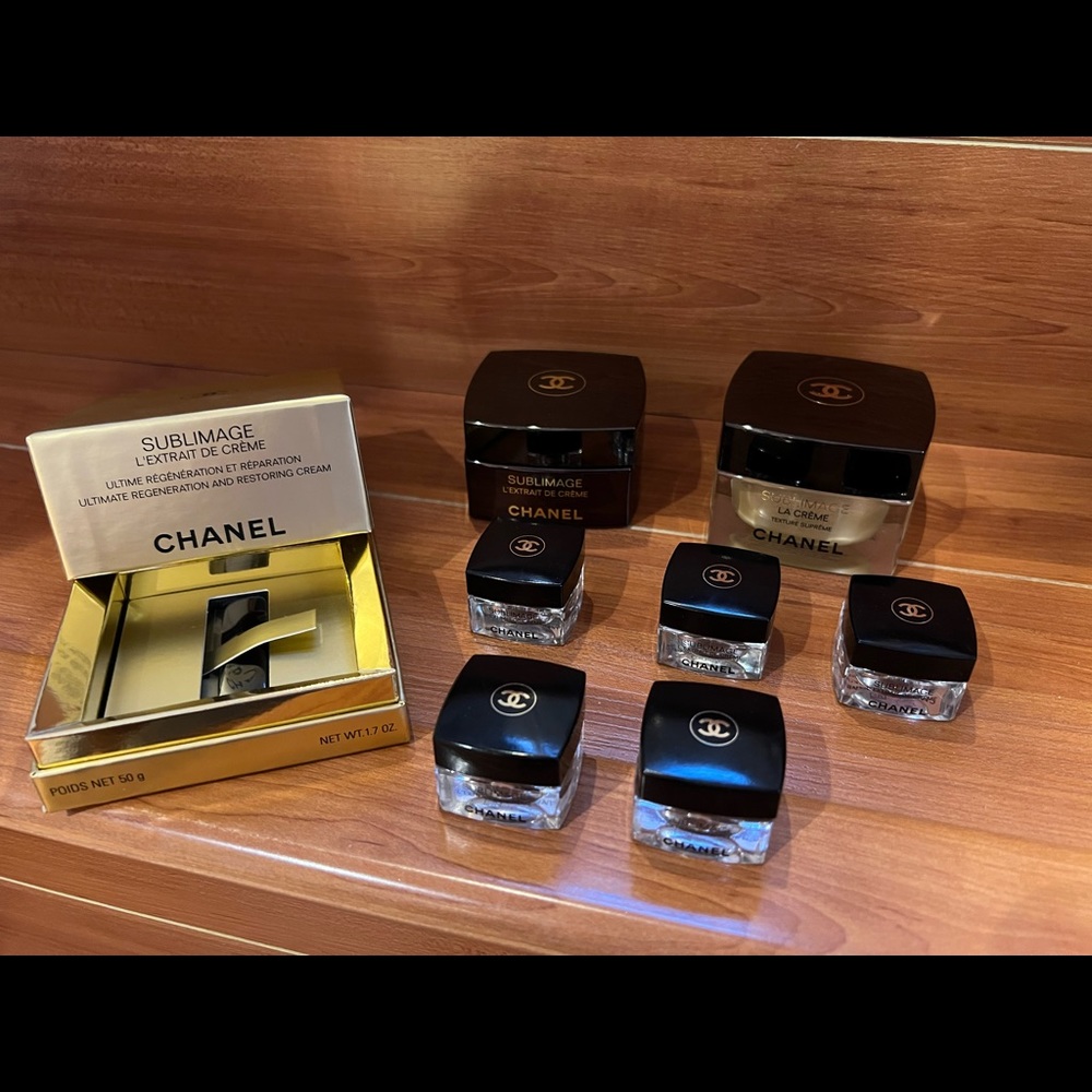 Chanel L’extrait De Cream empty bottles & box , Chanel LA Cream empty bottle !